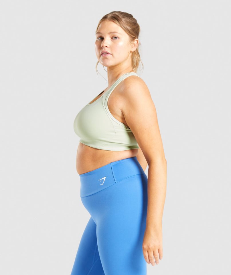 Women's Gymshark Essential Racer Back Sports Bra Mint | NZ 9INMRO